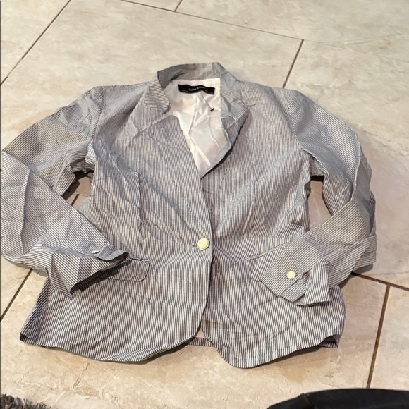 Zara Jackets & Blazers - Zara Black and White Striped Blazer